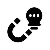 magnet icon. glyph icon for your website, mobile, presentation, and logo design. vector