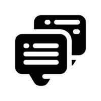 chat icon. glyph icon for your website, mobile, presentation, and logo design. vector