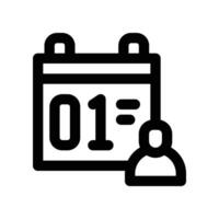 date icon. line icon for your website, mobile, presentation, and logo design. vector