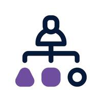 decision making icon. dual tone icon for your website, mobile, presentation, and logo design. vector