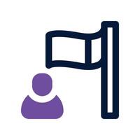 flag icon. dual tone icon for your website, mobile, presentation, and logo design. vector