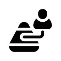 pyramid icon. glyph icon for your website, mobile, presentation, and logo design. vector