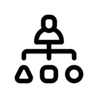 decision making icon. line icon for your website, mobile, presentation, and logo design. vector