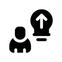 thinking icon. glyph icon for your website, mobile, presentation, and logo design. vector