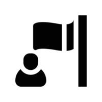flag icon. glyph icon for your website, mobile, presentation, and logo design. vector