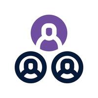 teamwork icon. dual tone icon for your website, mobile, presentation, and logo design. vector
