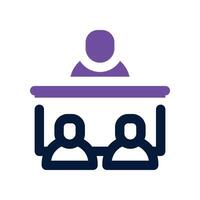 meeting icon. dual tone icon for your website, mobile, presentation, and logo design. vector