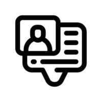 chat icon. line icon for your website, mobile, presentation, and logo design. vector