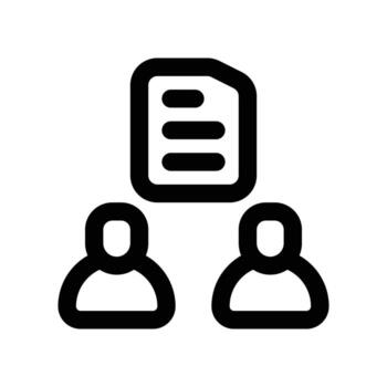 archivo trabajo icono. línea icono para tu sitio web, móvil, presentación, y logo diseño. vector