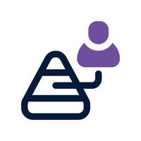 pyramid icon. dual tone icon for your website, mobile, presentation, and logo design. vector