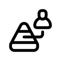 pyramid icon. line icon for your website, mobile, presentation, and logo design. vector