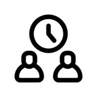 working duration icon. line icon for your website, mobile, presentation, and logo design. vector
