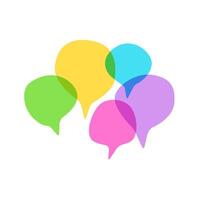 Talk colorful chat, speech bubbles template design. Conversation. Message. vector