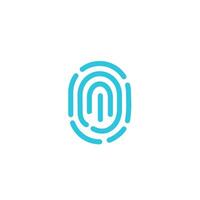 Uniqueness, fingerprint icon. Isolated on white background. From blue icon set. vector