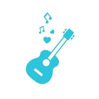 Serenade, music, song, guitar icon. Isolated on white background. From blue icon set vector