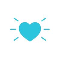 Grateful heart icon. Isolated on white background. From blue icon set. vector