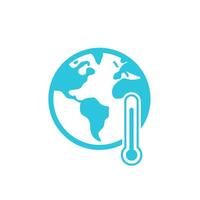 World temperature. Global warming icon. Isolated on white background. From blue icon set. vector