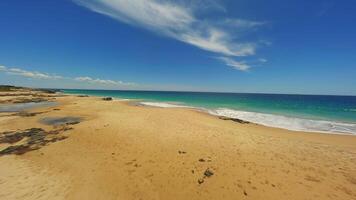 Empty beach in Australia. Flying on an FPV drone. video