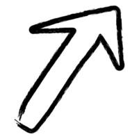 Hand drawn brush stroke arrow icon design element vector