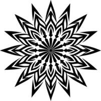 A black and white design with a star in the center vector