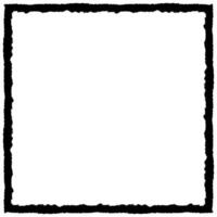 Grunge square frame border isolated vector