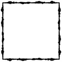 Square frame border torn ripped paper vector