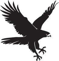 eagle appears in black vector