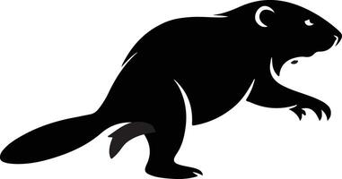 Beaver Standing art vector