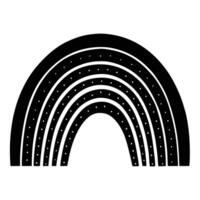 rainbow black and white silhouette vector