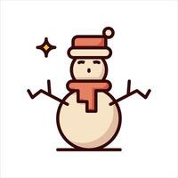 Snowman christmas illustration vector