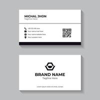 modern business card template with qr code vector