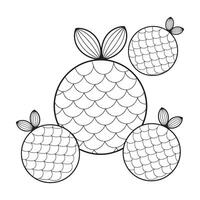 Orange Delight Fun and Simple Coloring Page for Kids vector