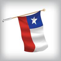 Realistic illustration of Cuba flags waving on the wall. The set is in the collection vector