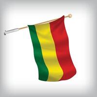 Realistic illustration of Bolivia flags waving on the wall. The set is in the collection vector