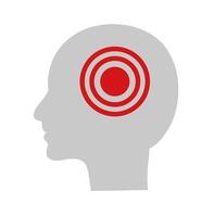 Pain in the head on a white background vector