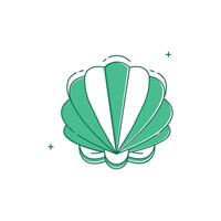 Beach Seashell Icon Design vector