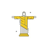 Christ the Redeemer Icon Design vector
