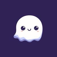 A cute ghost with a smile on its face vector