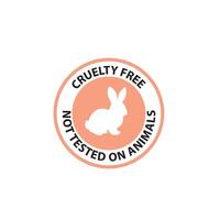 Cruelty free sign circular emblem for products that not tested on animals vector