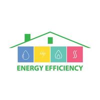 Symbols of natural resources and energy. Saving energy resources. Improving energy efficiency. vector