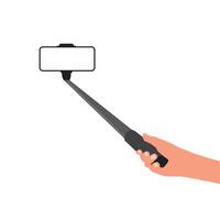 selfie stick mono pod on white background vector