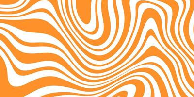 Abstract caramel pattern. Background striped psychedelic retro style. Wave pattern in toffee color vector