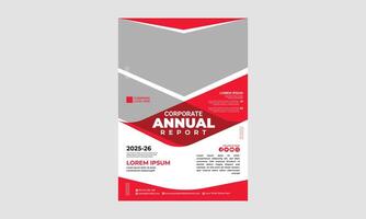 Modern annual report template design vector