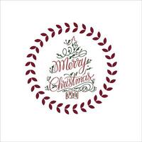 Cheerful Christmas Trees Merry Christmas Script vector