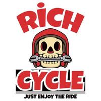 Rich Cycle Just Enjoy The Ride vector