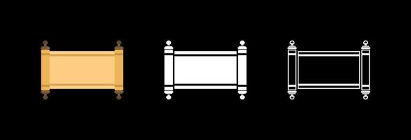 Torah scroll icon. vector