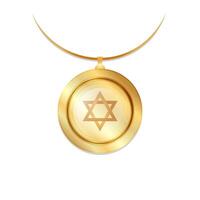 The Star of David in gold. vector