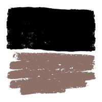 Creative painting composition featuring black and brown brush strokes on a white background showcasing artistic expression and design vector