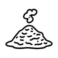 manure icon or modern line symbol. line art and icon design with bold outline. Black and white Pixel Perfect minimalistic symbol isolated white background. Silhouette simple thin sign vector