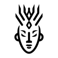 spirit icon or modern line symbol. line art and icon design with bold outline. Black and white Pixel Perfect minimalistic symbol isolated white background. Silhouette simple thin sign vector